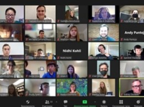 Screenshot of Zoom conference