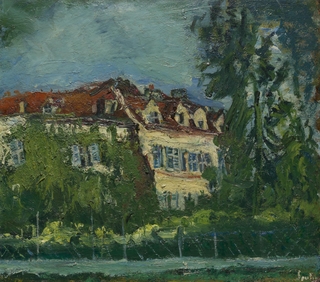 Russian mountains and village