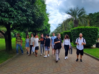 Students walking in Georgia