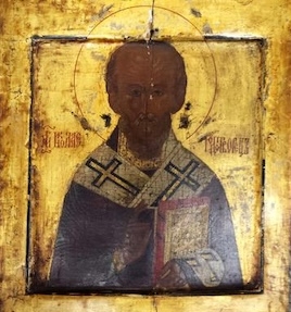 Gold russian religious painting